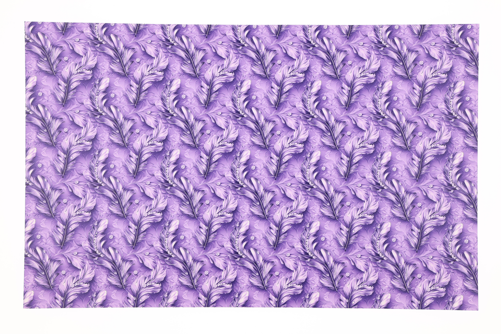 PatternPly® Full Coverage Feathers and Bling Purple product photo 2