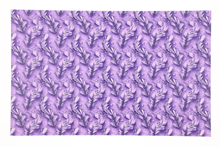 PatternPly® Full Coverage Feathers and Bling Purple