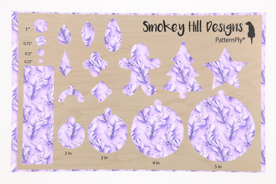 PatternPly® Transparent Feathers and Bling Purple