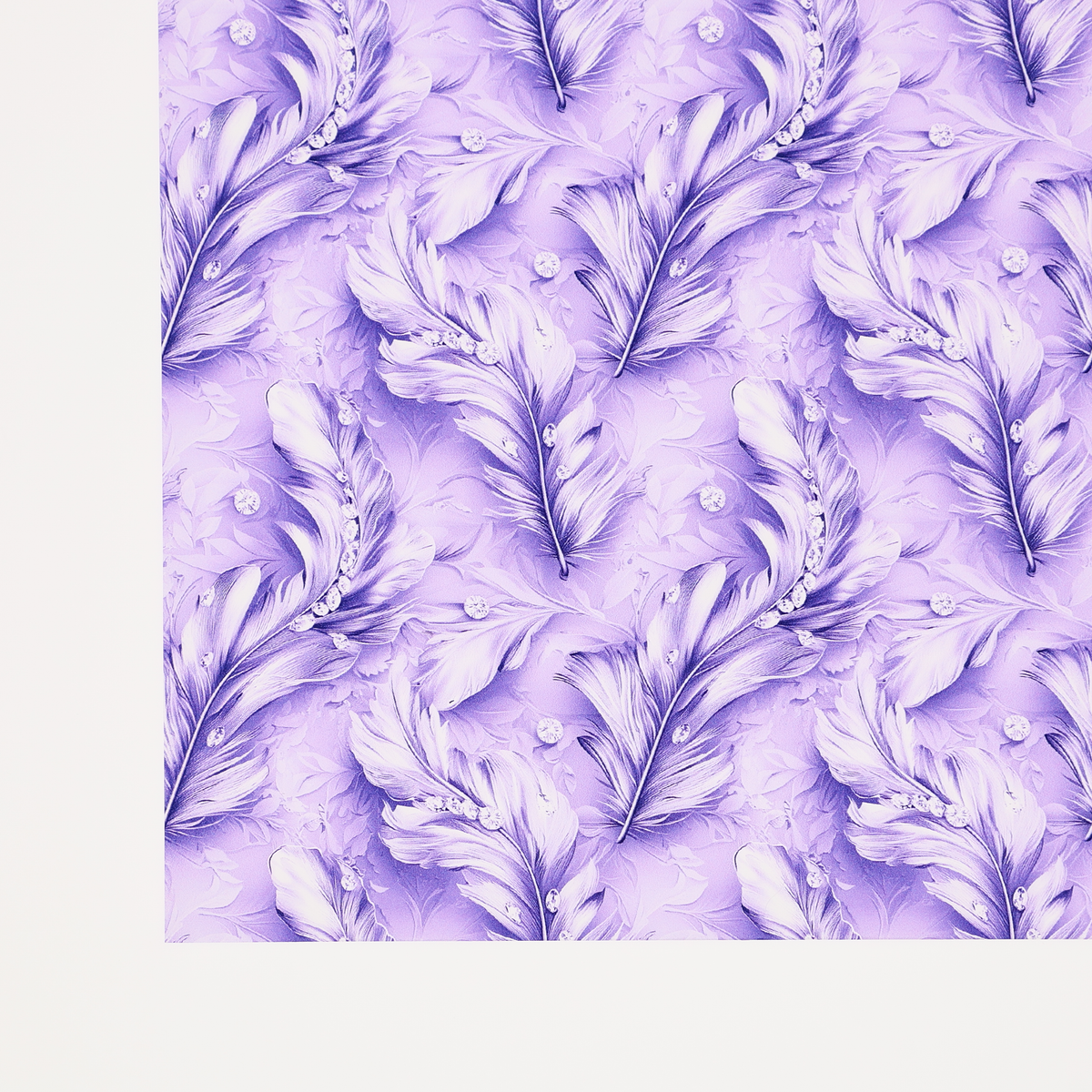 PatternPly® Transparent Feathers and Bling Purple product photo 4
