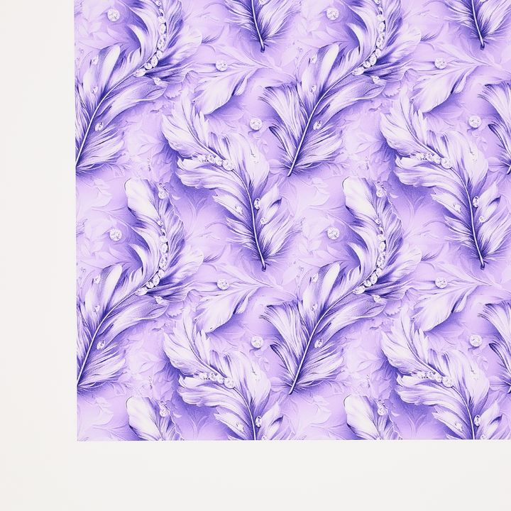 PatternPly® Transparent Feathers and Bling Purple