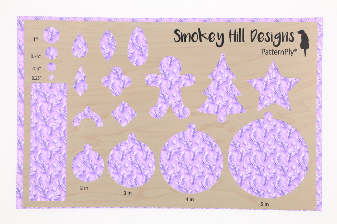 PatternPly® Transparent Feathers and Bling Purple Mini