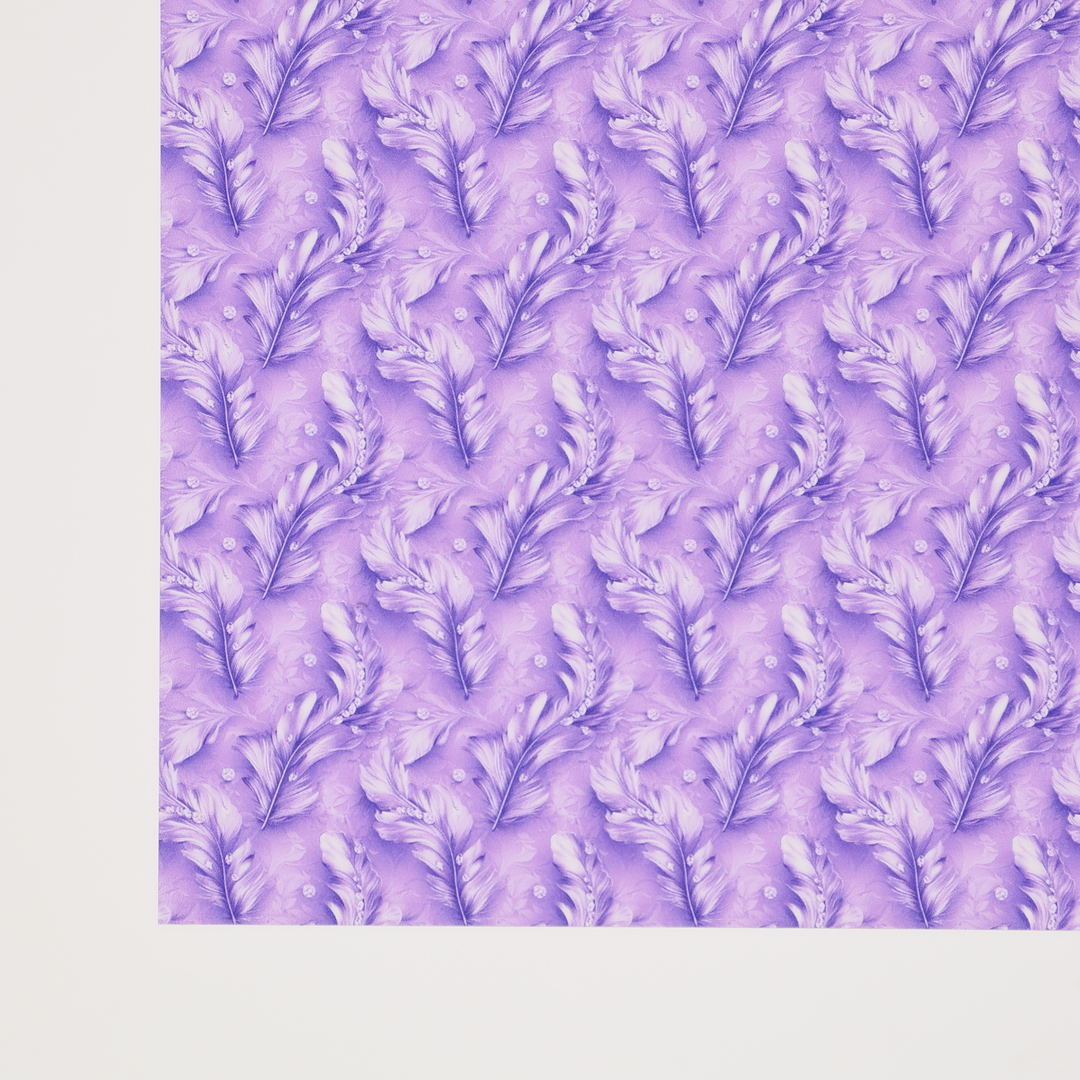 PatternPly® Transparent Feathers and Bling Purple Mini