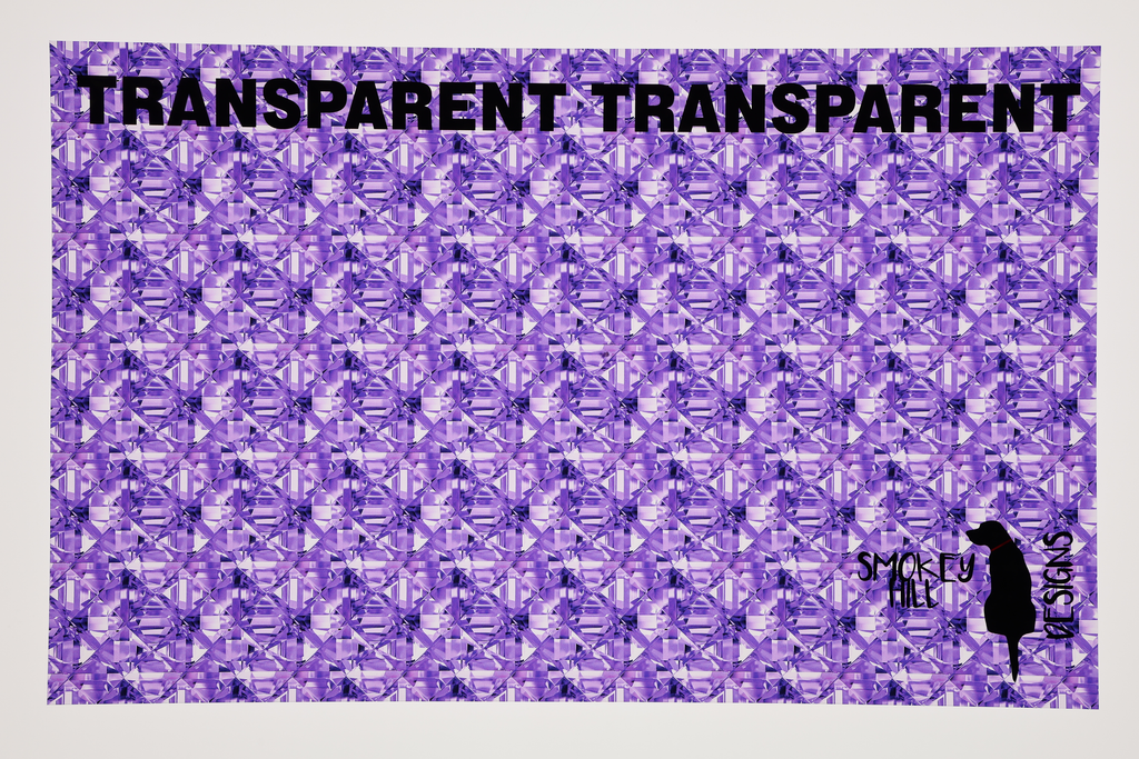 PatternPly® Transparent Purple Glitz Micro sheet showing the pattern