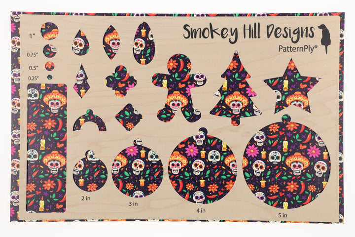 PatternPly® Transparent Purple Dia de Los Muertos