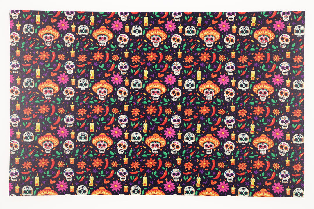 PatternPly® Full Coverage Purple Dia de Los Muertos