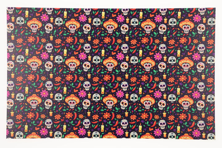 PatternPly® Full Coverage Purple Dia de Los Muertos
