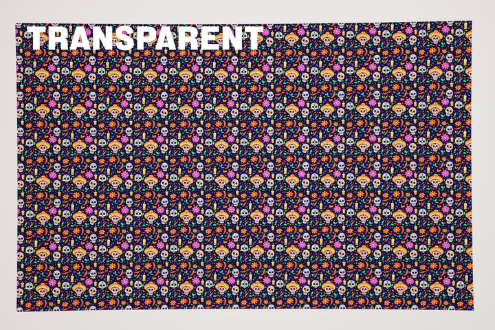 PatternPly® Transparent Purple Dia de Los Muertos Micro