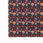 PatternPly® Full Coverage Purple Dia de Los Muertos Micro sheet showing the pattern