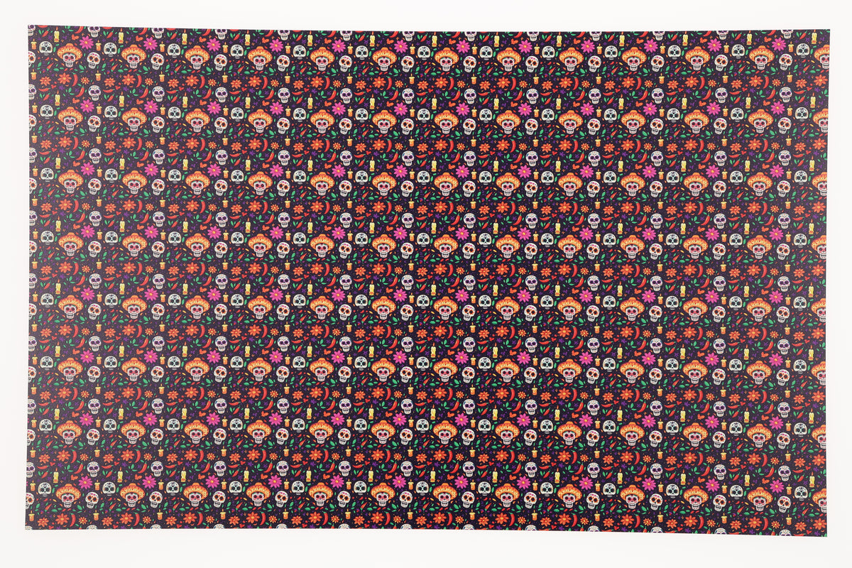 PatternPly® Full Coverage Purple Dia de Los Muertos Micro product photo 2
