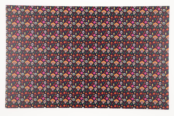 PatternPly® Full Coverage Purple Dia de Los Muertos Micro