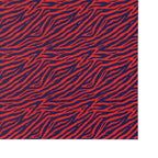 PatternPly® Full Coverage Blue and Red Zebra Stripes sheet showing the pattern