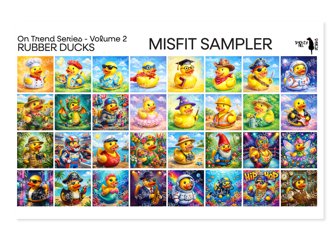 Misfit PatternPly® Transparent Rubber Ducks Sampler