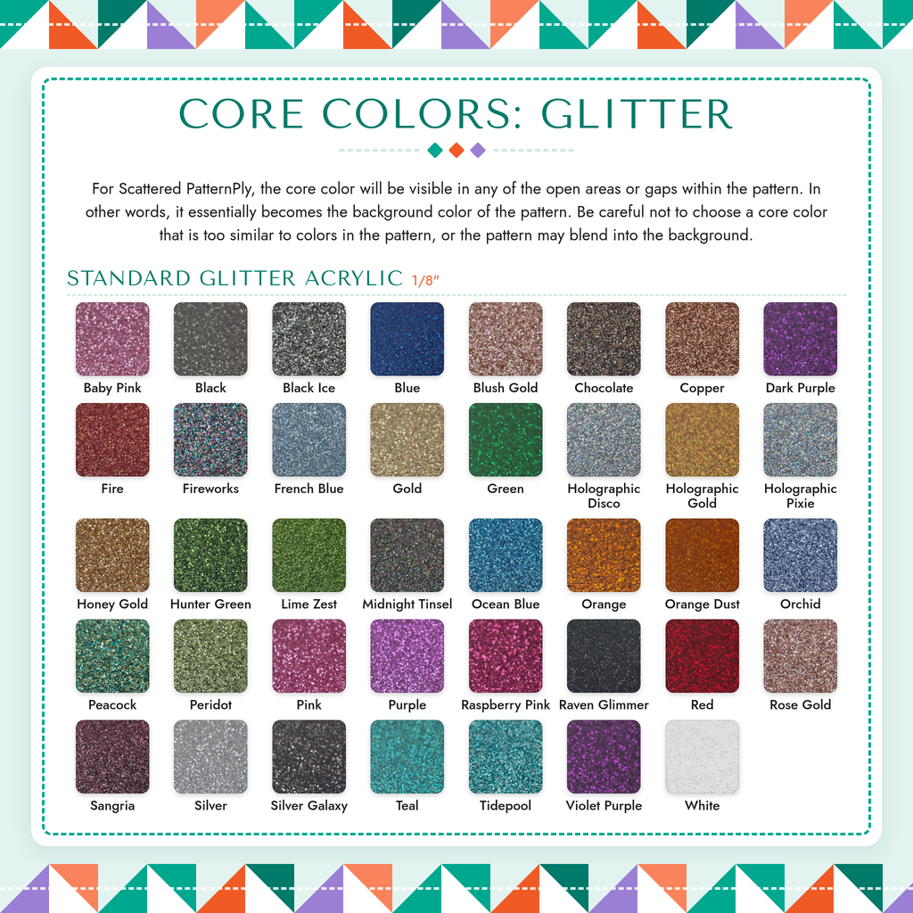 Scattered PatternPly Core Colors: Glitter