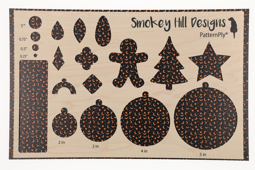 PatternPly® Full Coverage Sketched Orange and Black Bat Sky Micro product photo 3