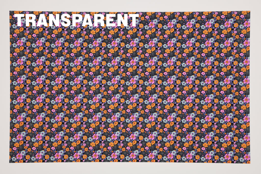 PatternPly® Transparent Spiderweb Floral sheet showing the pattern