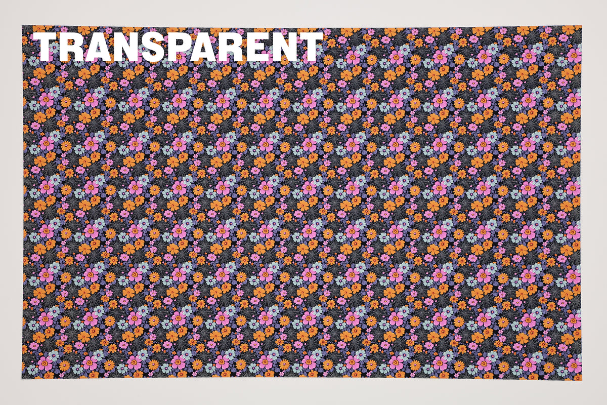 PatternPly® Transparent Spiderweb Floral sheet showing the pattern
