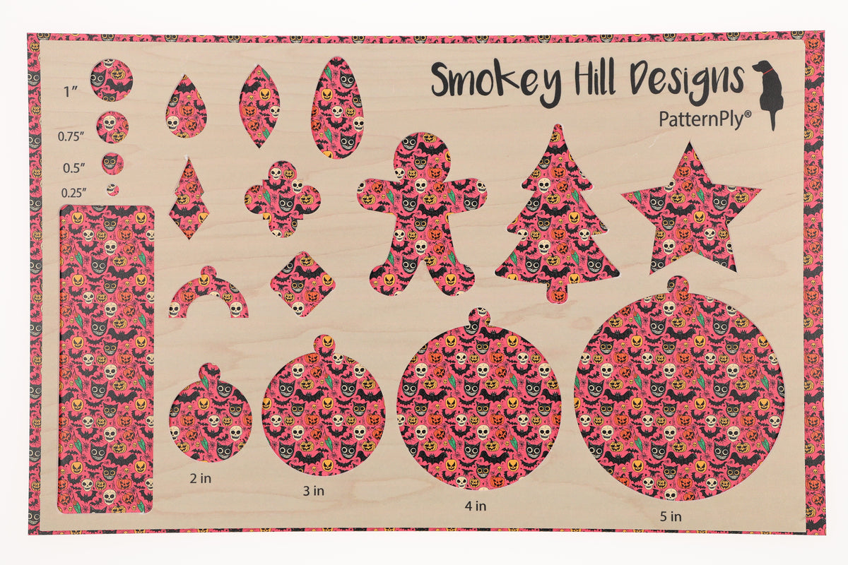 PatternPly® Transparent Spooky Sketches Pink Micro product photo 2