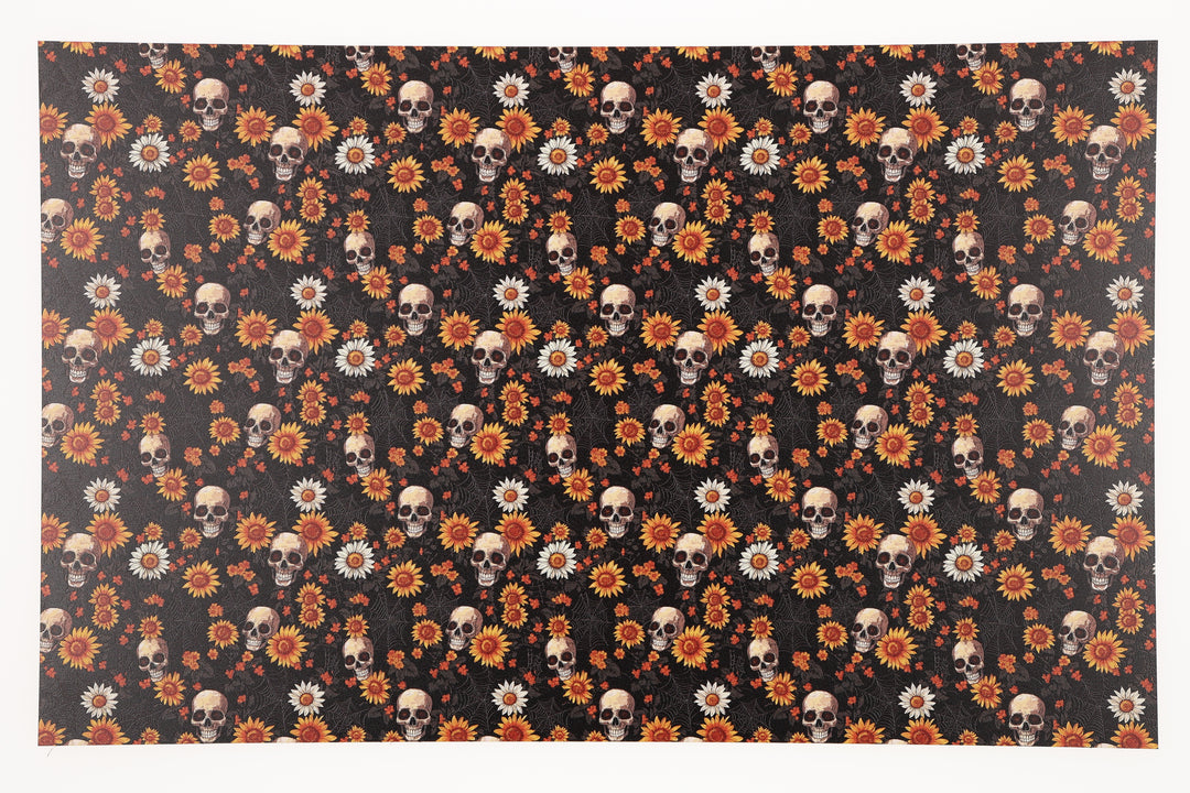 PatternPly® Full Coverage Sunflower Skulls