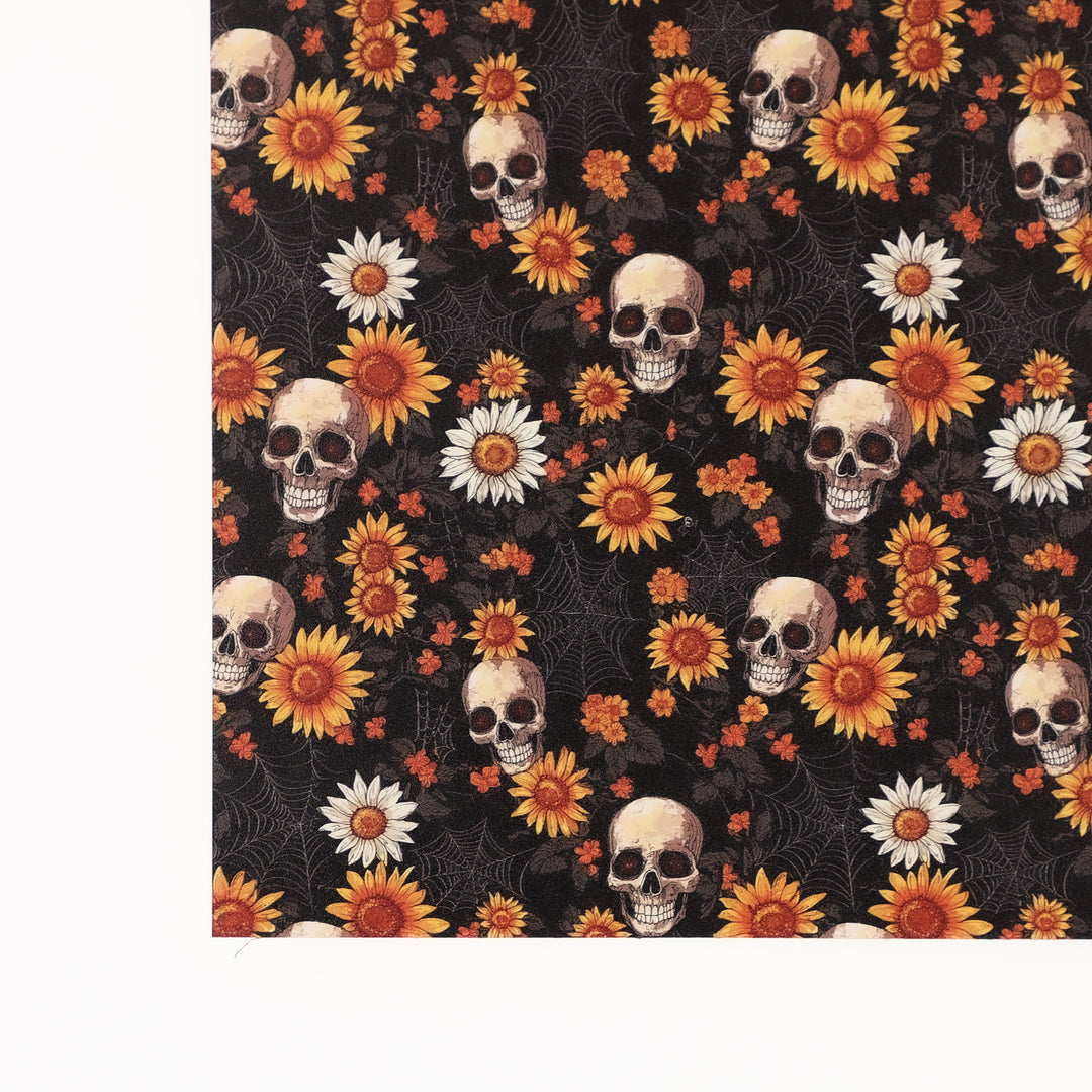 PatternPly® Transparent Sunflower Skulls