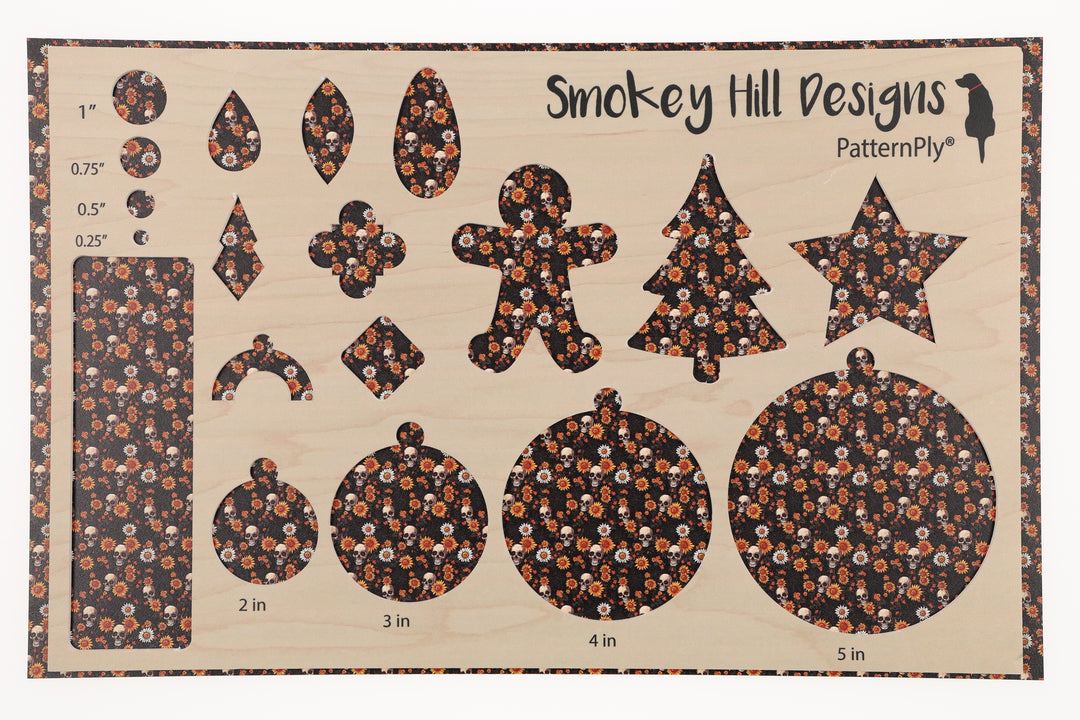 PatternPly® Transparent Sunflower Skulls Micro