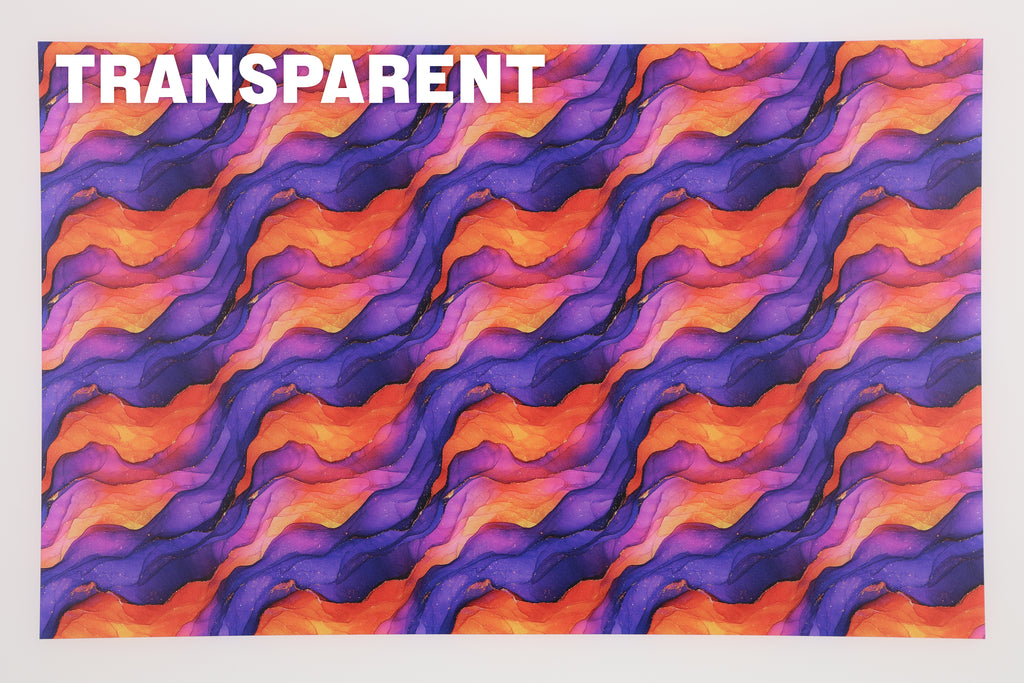 PatternPly® Transparent Sunrise Ink sheet showing the pattern