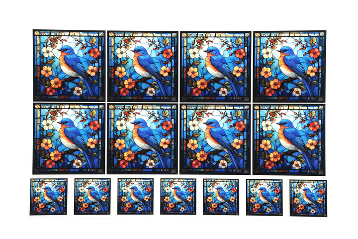 PatternPly® Transparent Blue Bird 2 Sizes