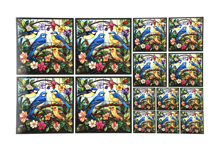 PatternPly® Transparent Spring Bird Party 3 Sizes