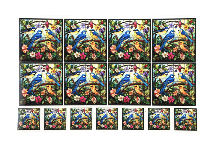 PatternPly® Transparent Spring Bird Party 2 Sizes