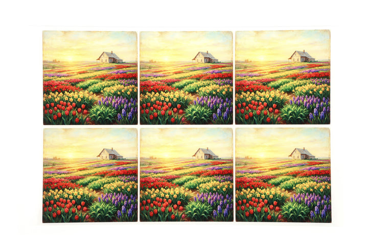 PatternPly® Transparent Sunrise Flower Fields Large