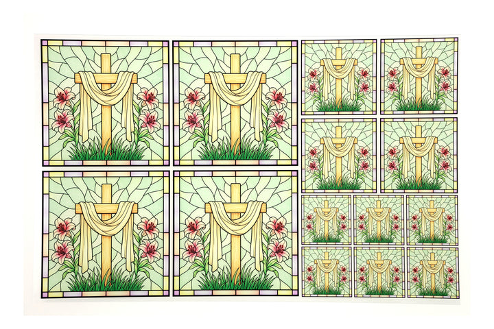 PatternPly® Transparent Pastel Shrouded Cross 3 sizes