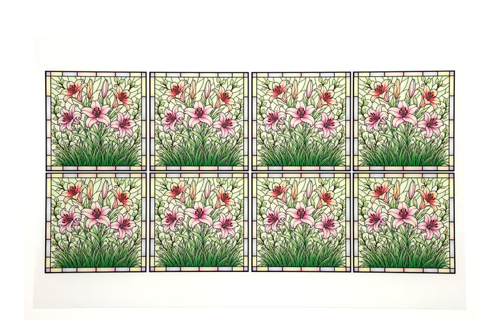 PatternPly® Transparent Pastel Easter Lilies Medium