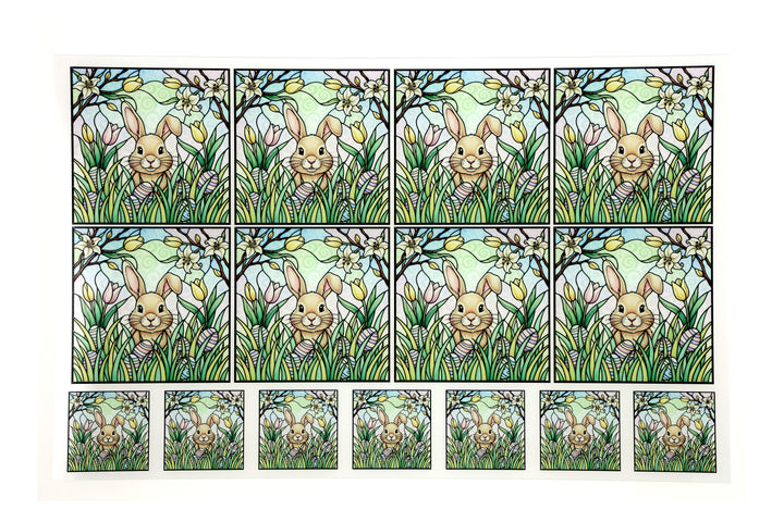 PatternPly® Transparent Somebunny Loves Spring 2 sizes