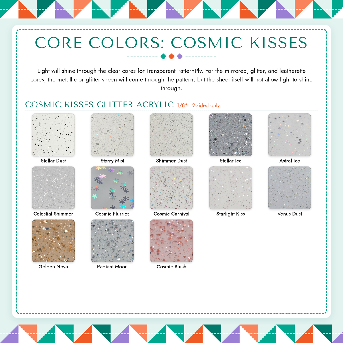 Transparent PatternPly Core Colors: Cosmic Kisses