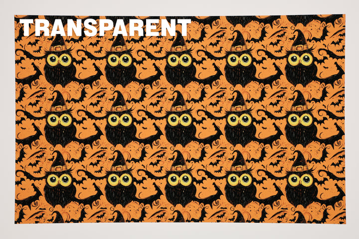 PatternPly® Transparent Vintage Spooky Owls