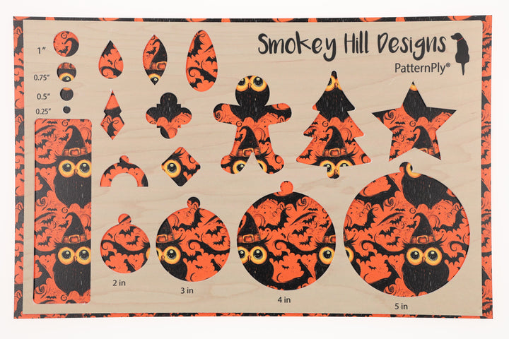 PatternPly® Transparent Vintage Spooky Owls