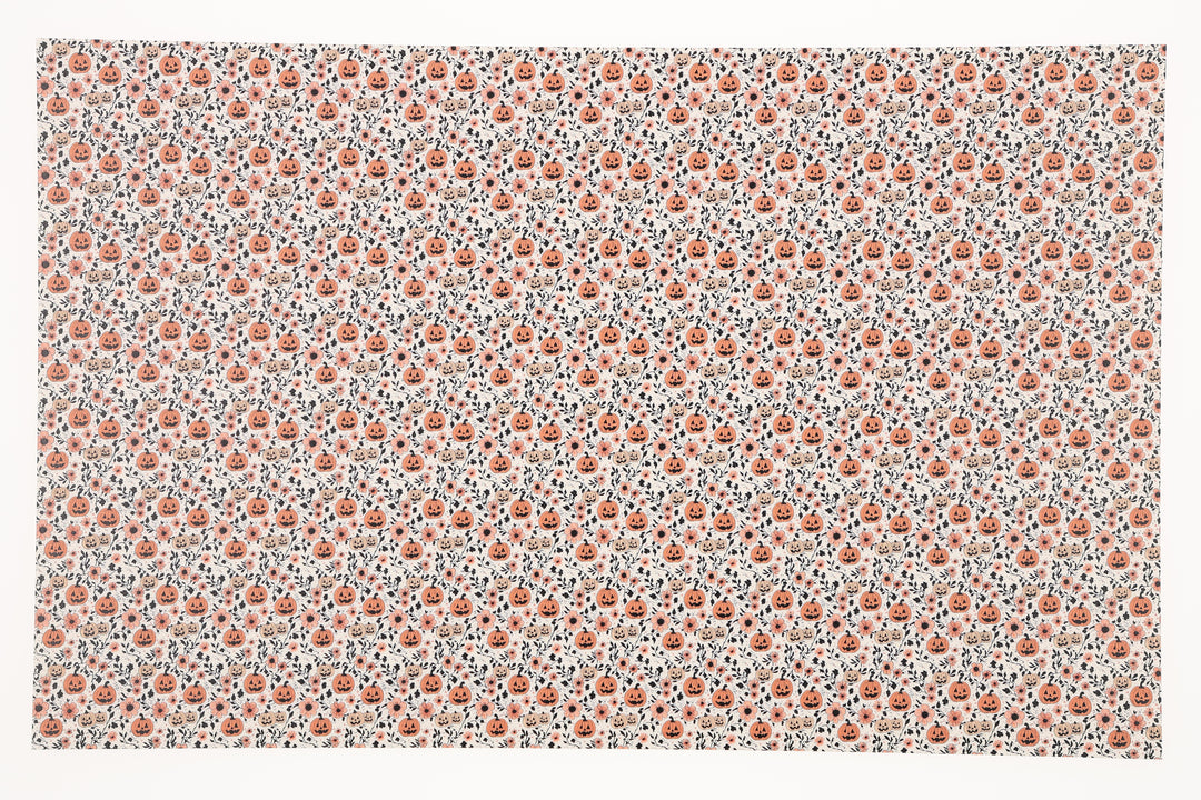 PatternPly® Full Coverage White Pumpkin Floral