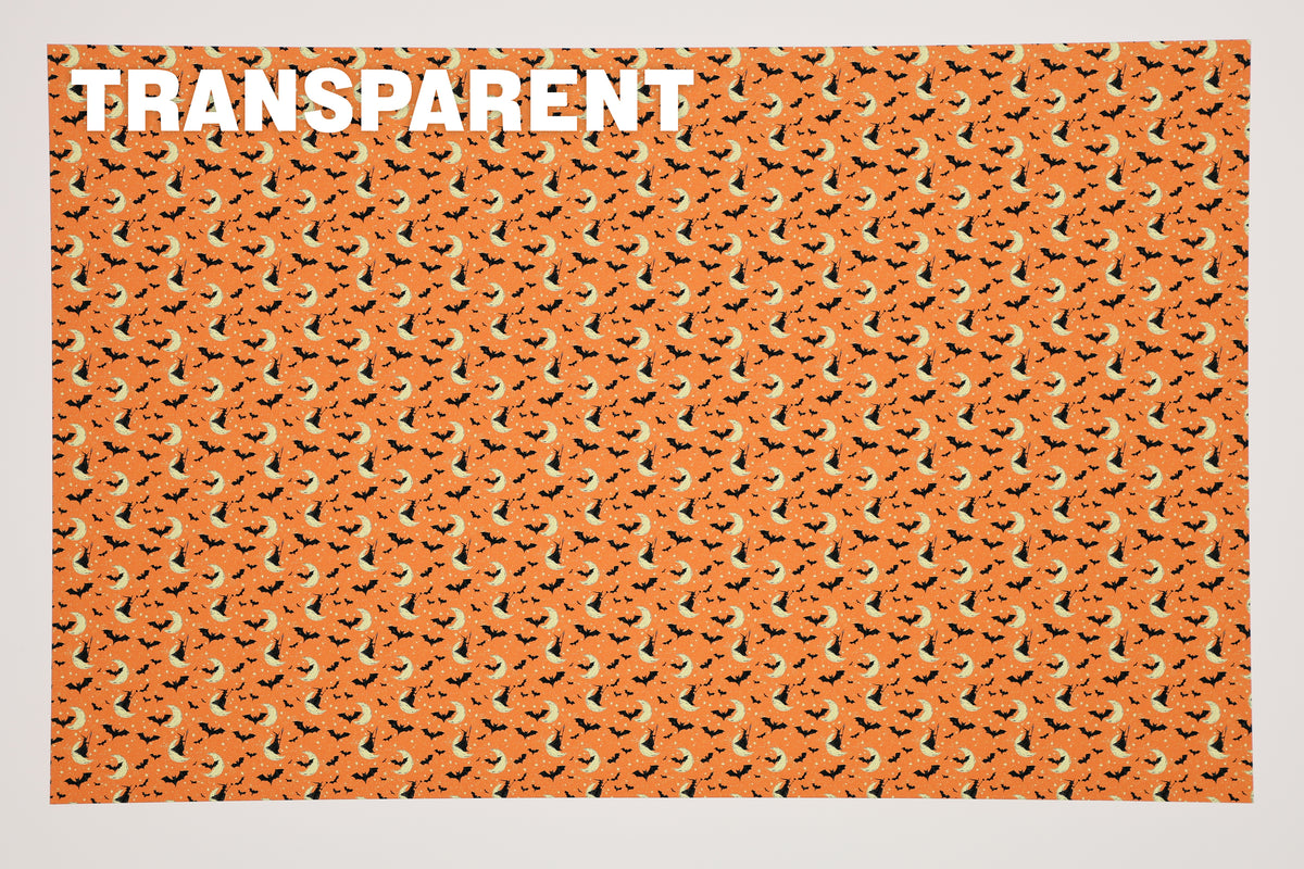 PatternPly® Transparent Witchy Moons Micro sheet showing the pattern