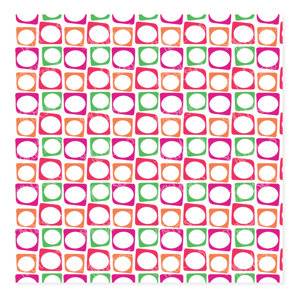 PatternPly® Scattered Y2K Squares sheet showing the pattern