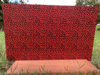 PatternPly® Full Coverage Orange and Black Leopard sheet showing the pattern