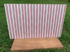 PatternPly® Full Coverage Watercolor Red and White Stripes sheet showing the pattern