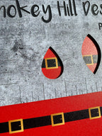 PatternPly® Full Coverage Santa Belts sheet showing the pattern
