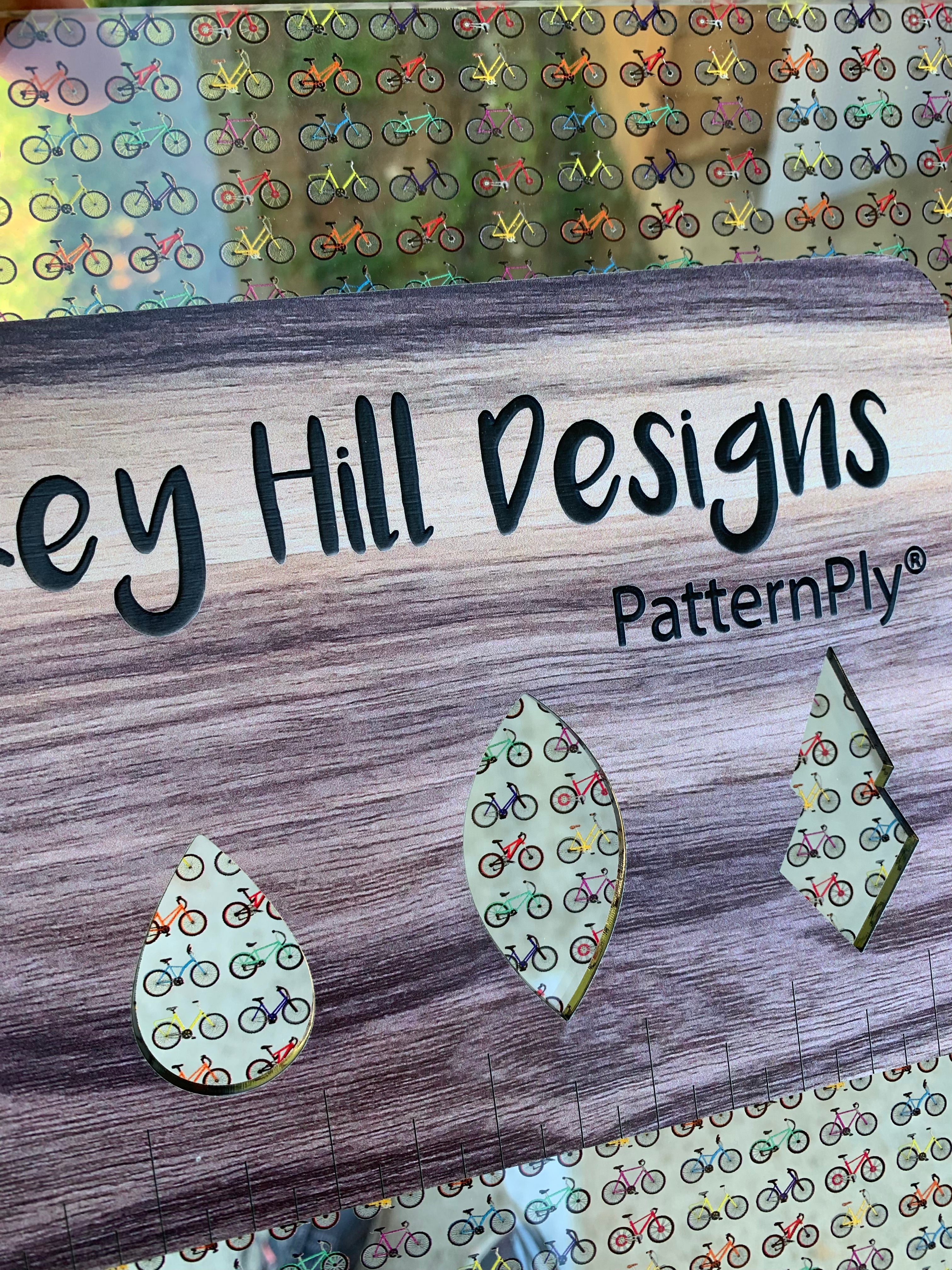 PatternPly® Scattered Micro Bicycles sheet showing the pattern