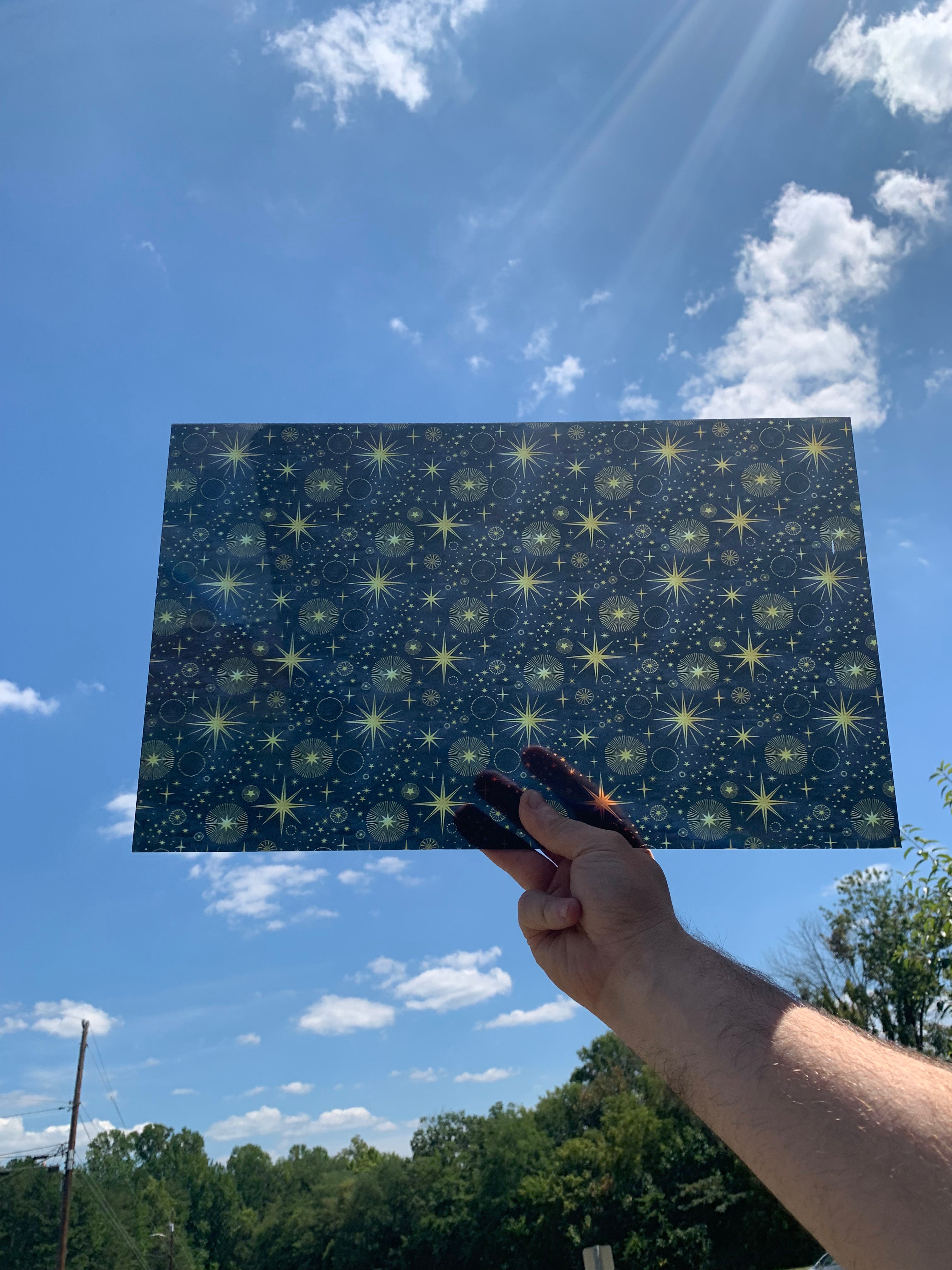 PatternPly® Transparent Astrology sheet showing the pattern