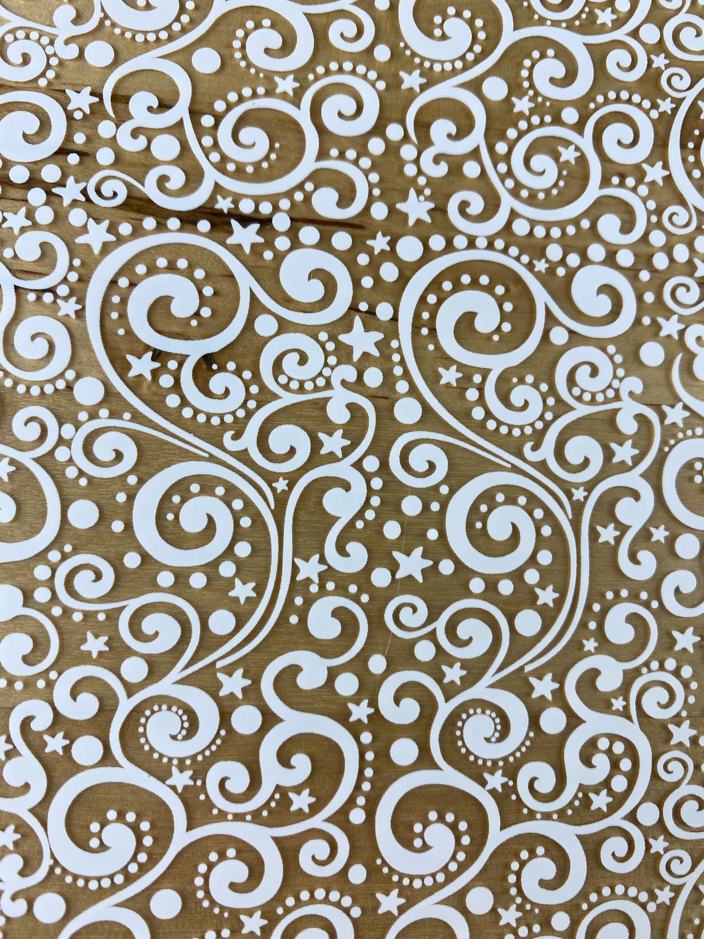 PatternPly® Scattered White Christmas Scrolls
