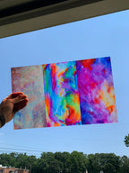 PatternPly® Transparent Abstract Sampler: sampler sheet of small art scene designs