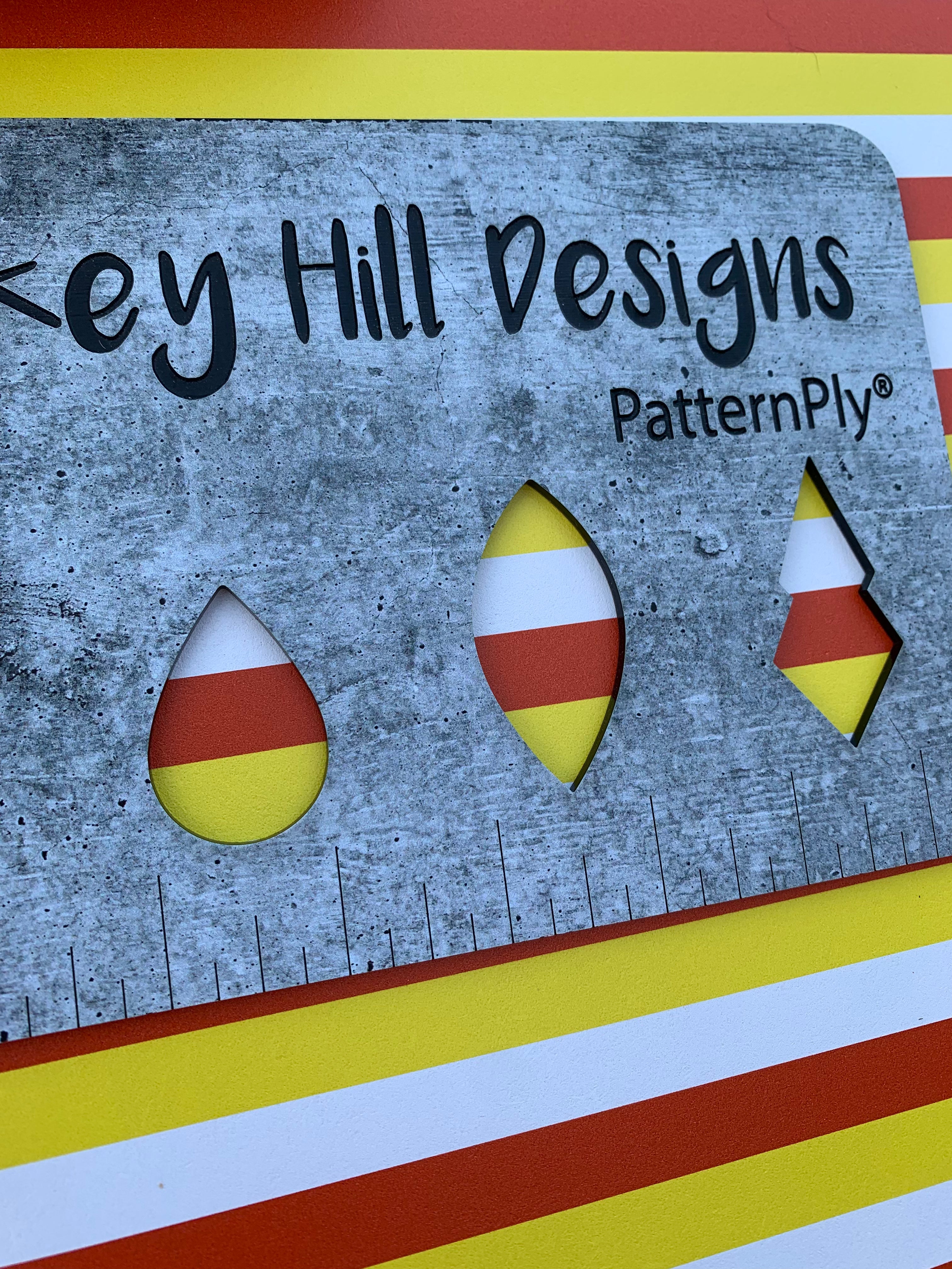 PatternPly® Full Coverage Candy Corn Stripes 1.5” sheet showing the pattern