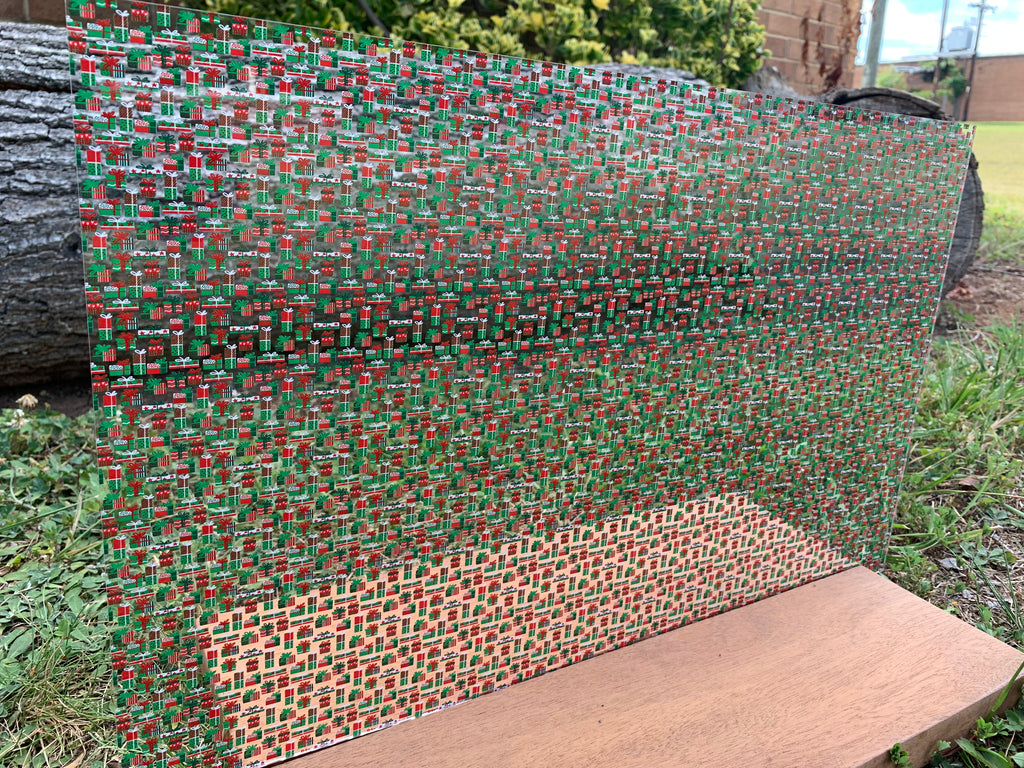 PatternPly® Scattered Red, Green, and White Presents product photo 4