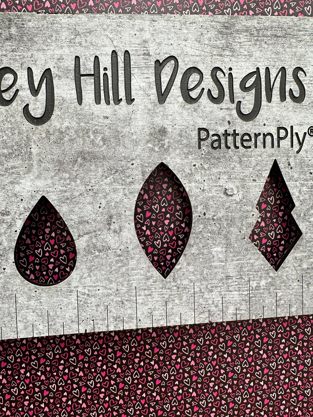 PatternPly® Full Coverage Micro Pink Hearts with Black Background product photo 2