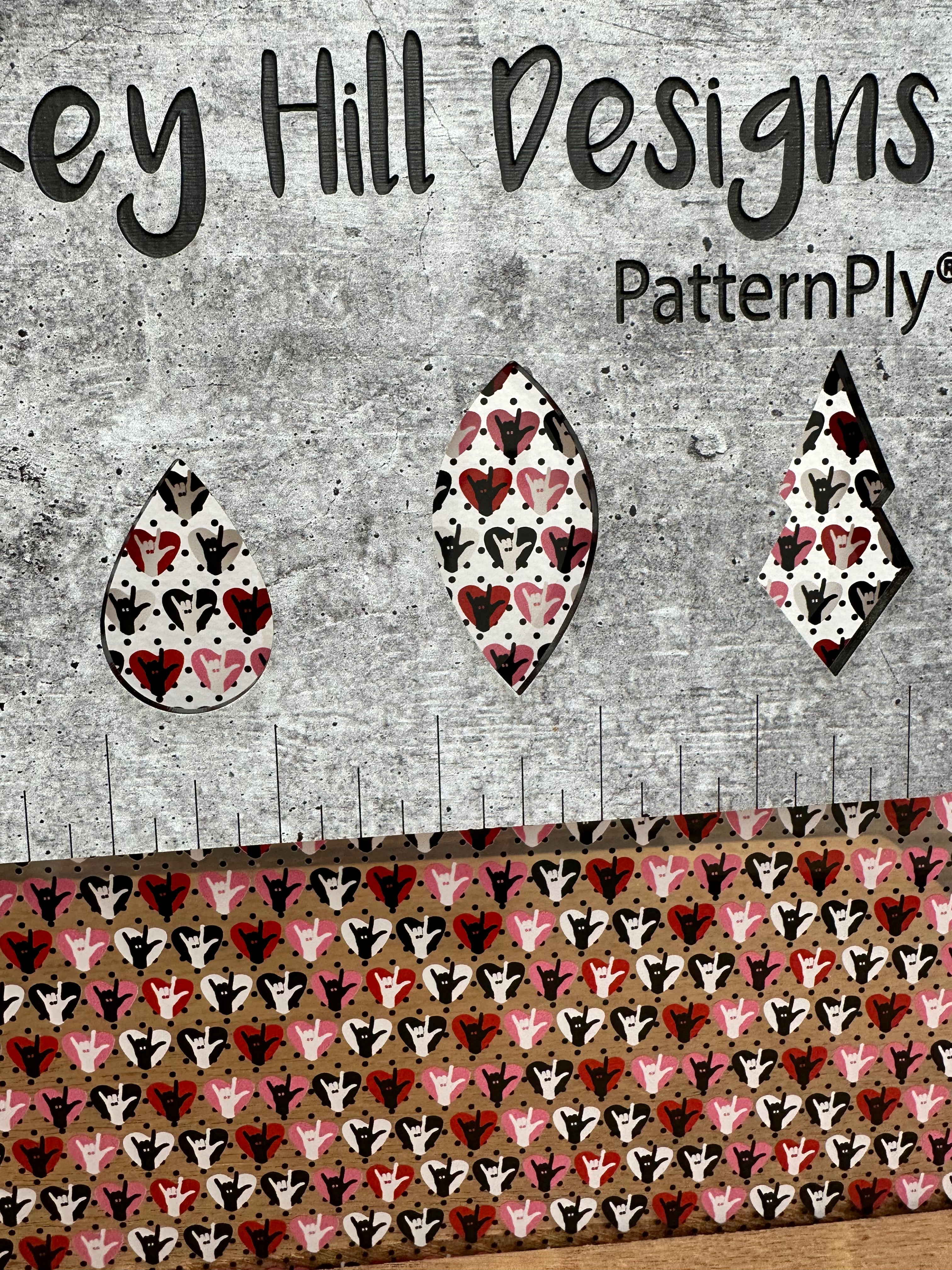PatternPly® Scattered Black and White Sign Language Hands product photo 2